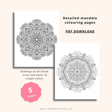 Afbeelding in Gallery-weergave laden, Mandala kleurplaten - Gratis! - Insight Stones