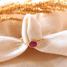 Afbeelding in Gallery-weergave laden, Schattige 925 zilveren vergulde ring met roze jade - Insight Stones
