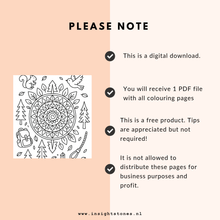 Carica l&#39;immagine nel visualizzatore di Gallery, Free mandala colouring book for kids - Little Insight Mandalas - Insight Stones