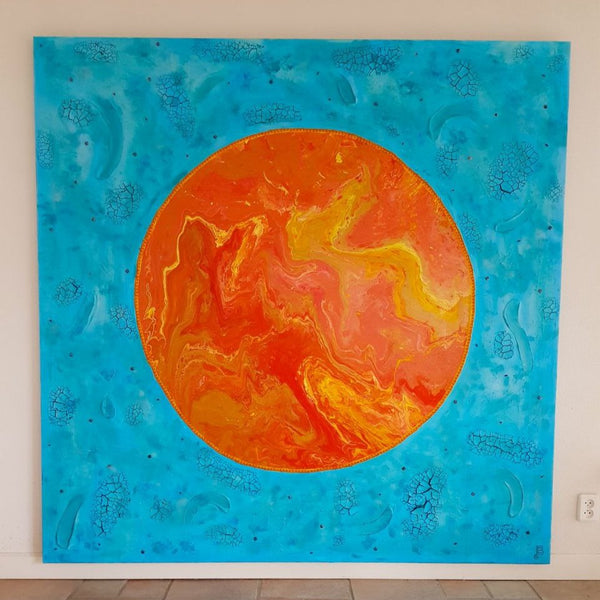 Schilderij: De vrouw gekleed met de zon