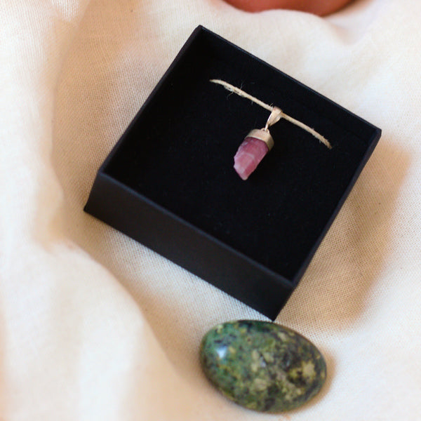 Zilveren Roze Toermalijn Hanger (S925) - Insight Stones