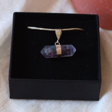 Afbeelding in Gallery-weergave laden, Zilveren (s925) hanger met paarse floriet - dubbeleinder - Insight Stones